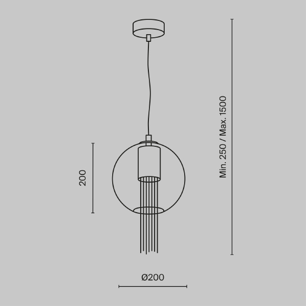Светильник подвесной Flusso P095PL-01BZ