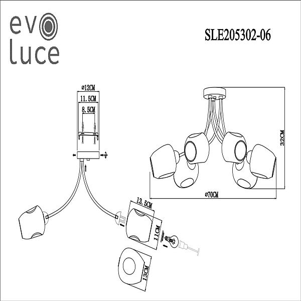 Потолочная люстра Besano SLE205302-06