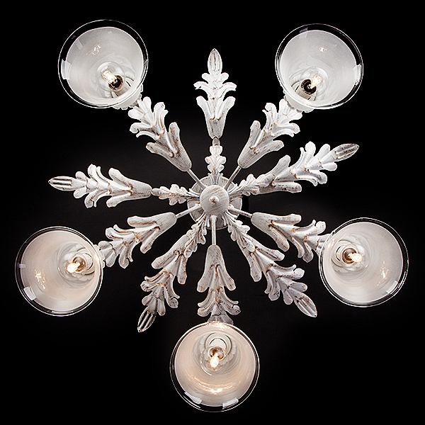 Потолочная люстра 70017 70017/5 белый с золотом