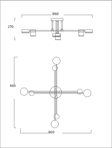 Потолочная люстра Perspective 10246/8LED