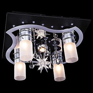 Потолочная люстра 4940 4940/4+1 чёрный/синий+красный+фиолетовый