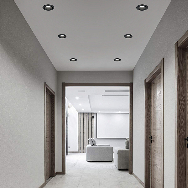 Встраиваемый светильник 15267/LED 15267/LED 7W 4200K BK/BK черный/черный