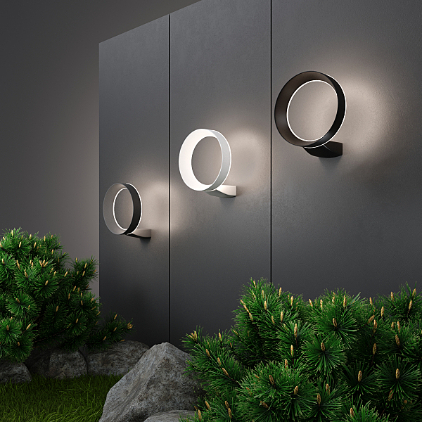 Уличный настенный светильник Ring 1710 TECHNO LED Ring белый