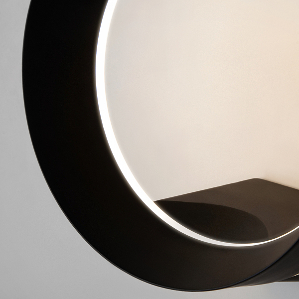 Уличный настенный светильник Ring 1710 TECHNO LED Ring чёрный