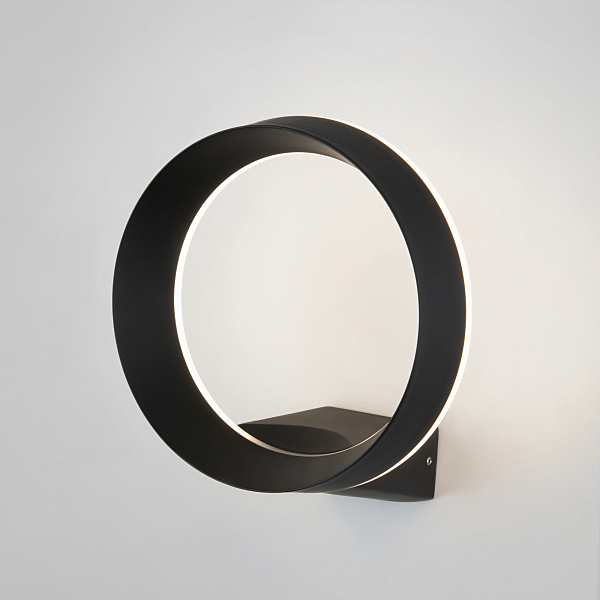 Уличный настенный светильник Ring 1710 TECHNO LED Ring чёрный