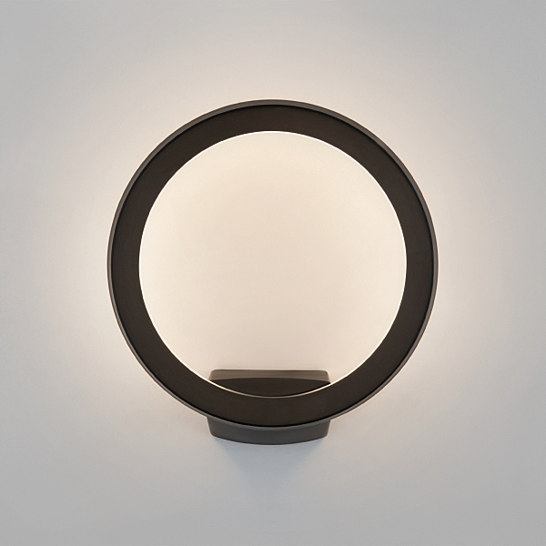 Уличный настенный светильник Ring 1710 TECHNO LED Ring чёрный