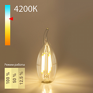 Светодиодная лампа Dimmable F Dimmable BLE1424 5W 4200K E14 (CW35 прозрачный)