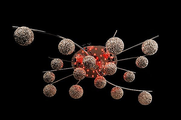 Потолочная люстра 80009 80009/16 хром/синий+красный+фиолетовый