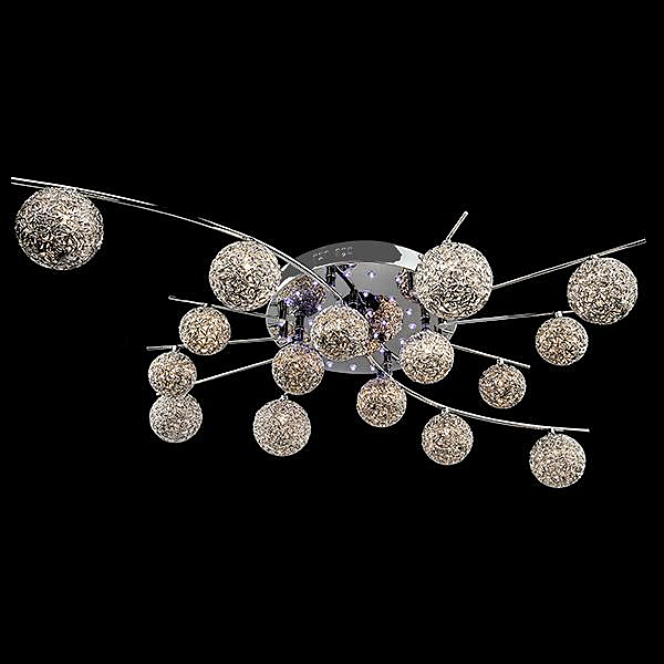 Потолочная люстра 80009 80009/16 хром/синий+красный+фиолетовый