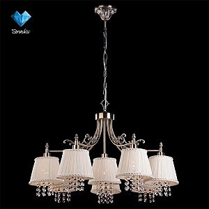 Подвесная люстра 22803 22803/8 античная бронза/прозрачный хрусталь Strotskis