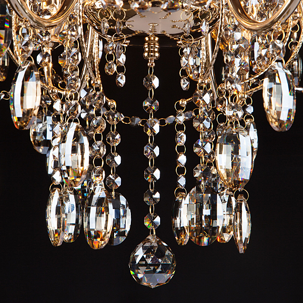 Подвесная люстра Reinis 10025/8 золото/тонированный хрусталь Strotskis