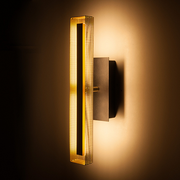 Настенный светильник Lattice Lattice LED черный/золото (40003/LED)