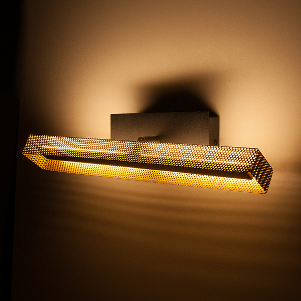 Настенный светильник Lattice Lattice LED черный/золото (40003/LED)