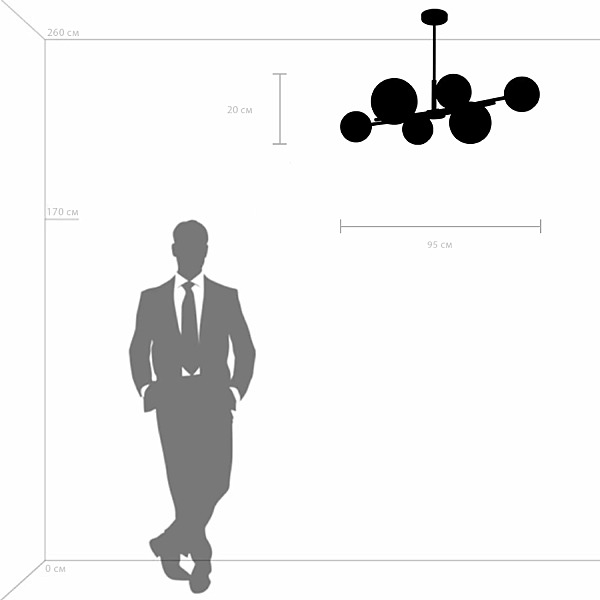 Люстра на штанге Croco 815460