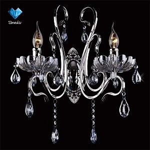 Настенное бра 13550 13550/2 хром/лазурный хрусталь Strotskis