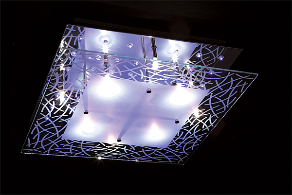 Потолочная люстра 5179 5179/8 хром/белый-синий+красный+фиолетовый