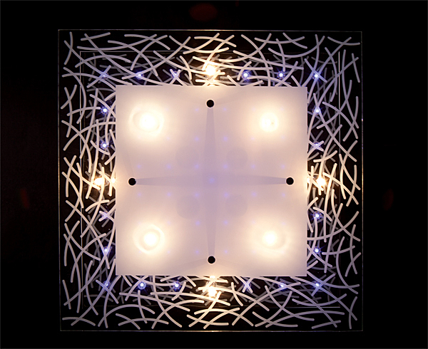 Потолочная люстра 5179 5179/8 хром/белый-синий+красный+фиолетовый