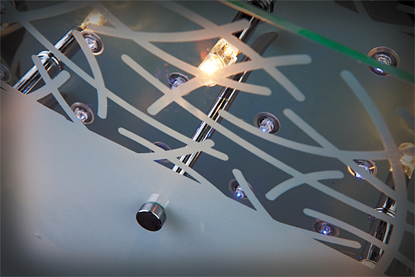 Потолочная люстра 5179 5179/8 хром/белый-синий+красный+фиолетовый