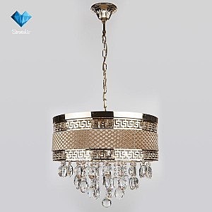 Подвесная люстра 3456 3456/6 золото/прозрачный хрусталь Strotskis