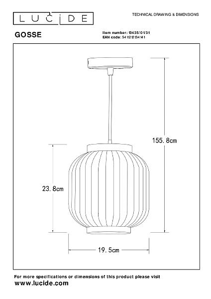 Светильник подвесной Gosse 13435/01/31