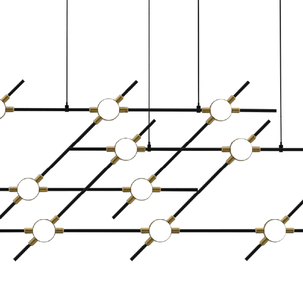 Подвесная люстра Molecular MD18001067-14A black/gold