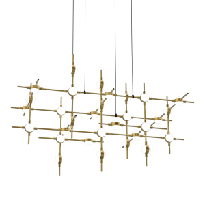 Подвесная люстра Molecular MD18001067-30A black/gold