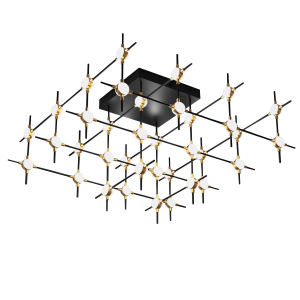 Потолочная люстра Molecular MX18001067-36A black/gold