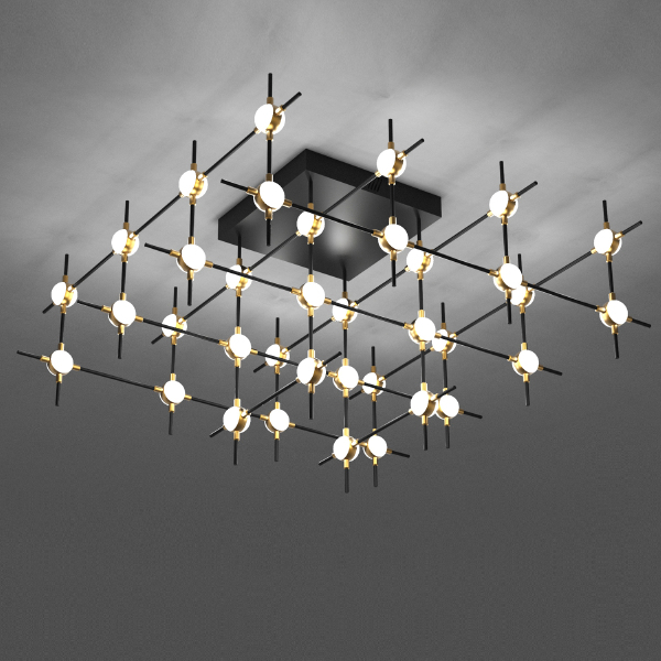 Потолочная люстра Molecular MX18001067-36A black/gold
