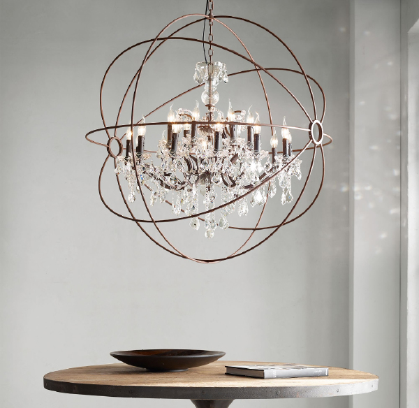 Подвесная люстра Foucault'S Orb 5014-D10 rusty
