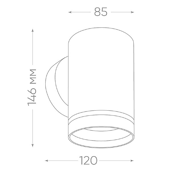 Уличный настенный светильник Рио 11708