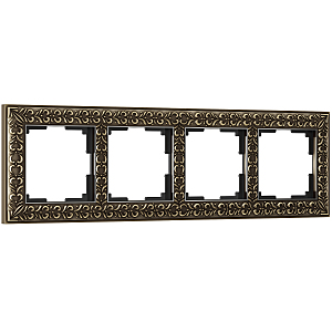 Рамка Werkel W0041512/ Рамка на 4 поста Antik (бронза)