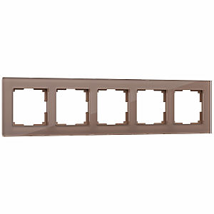 Рамка Werkel W0051142/ Рамка на 5 постов Favorit (латте, стекло)