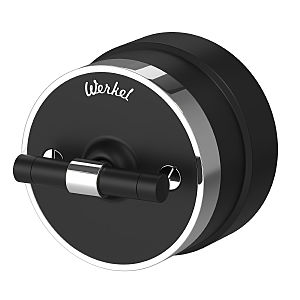 Выключатель Werkel W5812051/ Переключатель одноклавишный Vintage (черный матовый/хром)