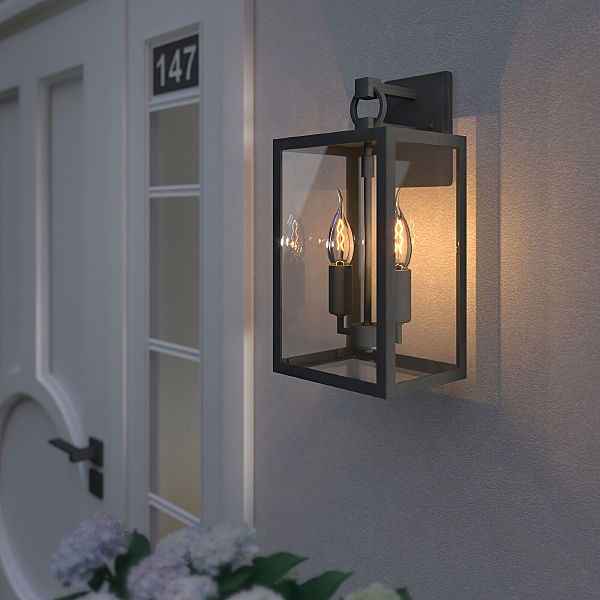 Уличный настенный светильник Candle Candle D (35150/D) чёрный