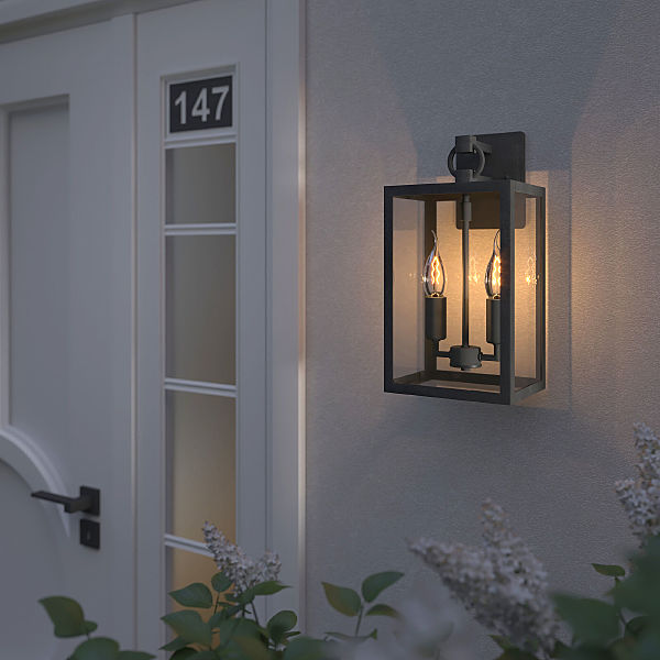 Уличный настенный светильник Candle Candle D (35150/D) чёрный