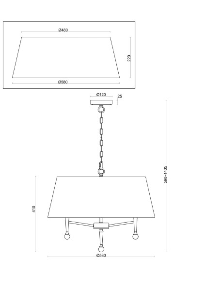 Подвесная люстра Rosemary FR5190PL-05BS3