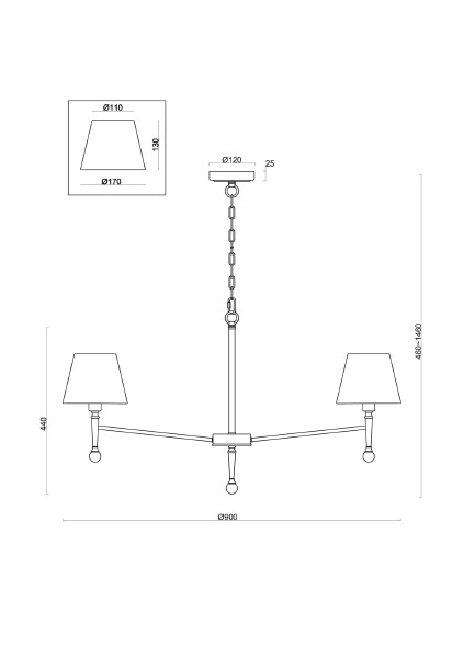 Подвесная люстра Rosemary FR5190PL-07BS1