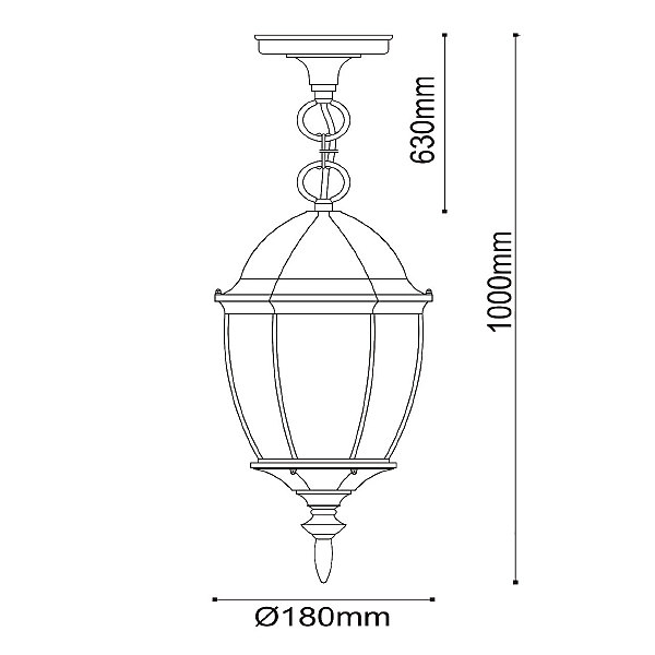 Уличный подвесной светильник Фабур 804010401