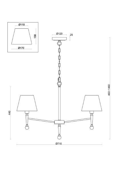 Подвесная люстра Rosemary FR5190PL-05BS