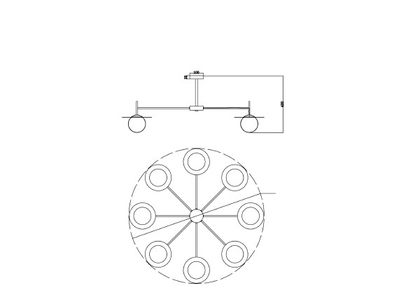 Потолочная люстра Camelia FR5202PL-08BS