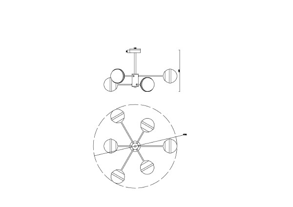 Потолочная люстра Sonder FR5204PL-06BS