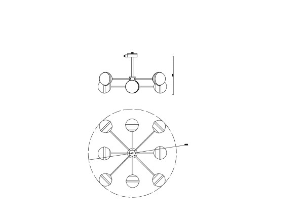 Потолочная люстра Sonder FR5204PL-08BS