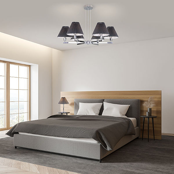 Подвесная люстра Peony 60136/6 хром/графит