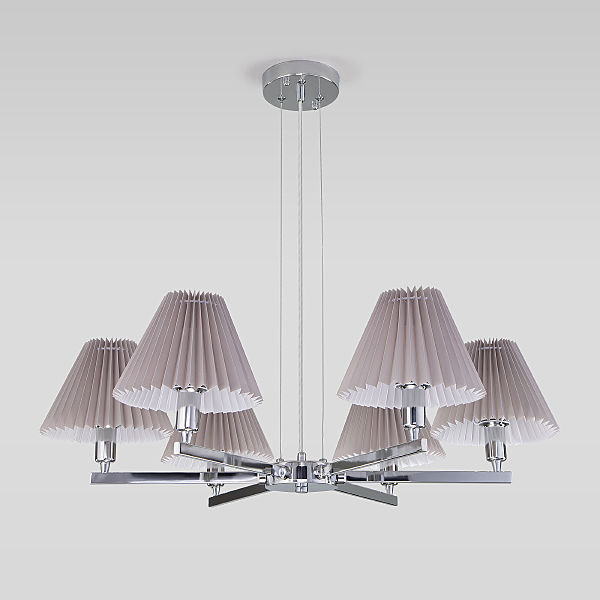 Подвесная люстра Peony 60136/6 хром/серый