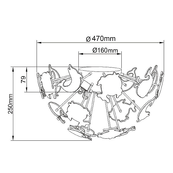 Потолочная люстра Улыбка 365014605