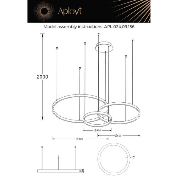 Подвесная люстра Terenia APL.024.03.136
