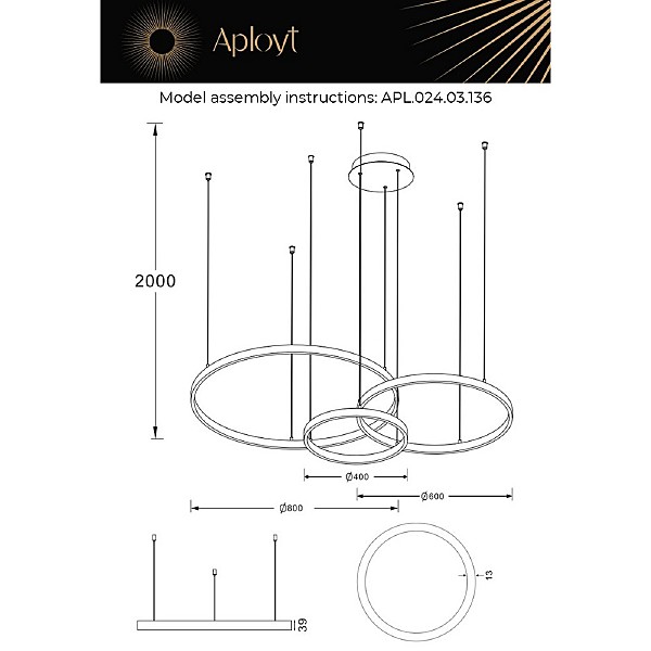 Подвесная люстра Terenia APL.024.03.136