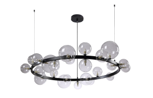 Подвесная люстра Agata AGATA SP24 V2 BLACK/TRANSPARENTE