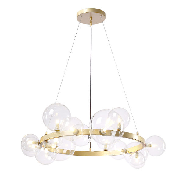 Подвесная люстра Agata AGATA SP15 V2 GOLD/TRANSPARENTE