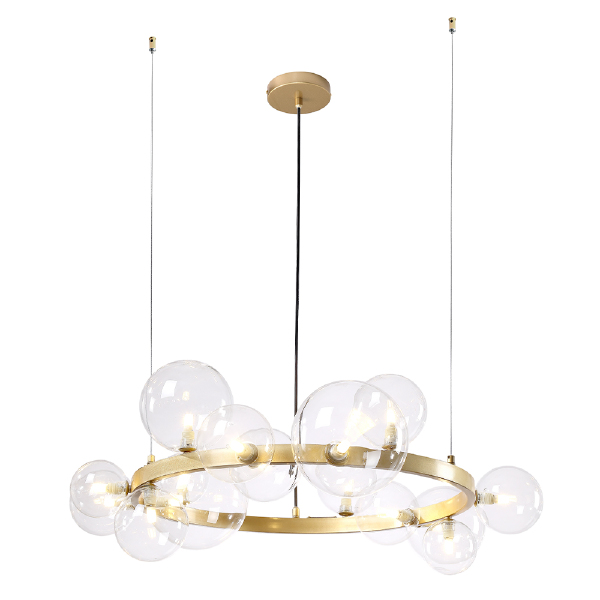 Подвесная люстра Agata AGATA SP15 V2 GOLD/TRANSPARENTE